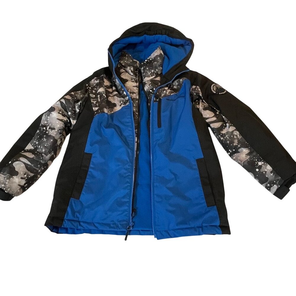 Weatherproof Boys Snow Jacket With Hood & Camo Design Medium